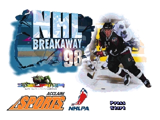 NHL Breakaway 98 (Europe) Title Screen